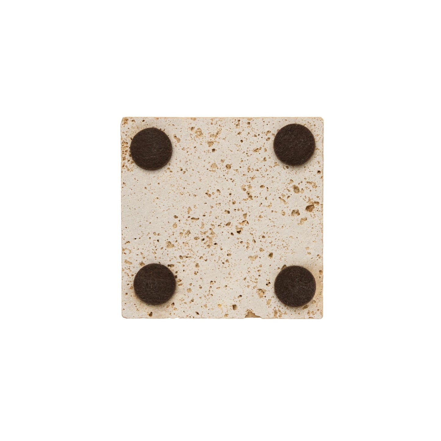 Seifenschale Travertin quadratisch 4er Set
