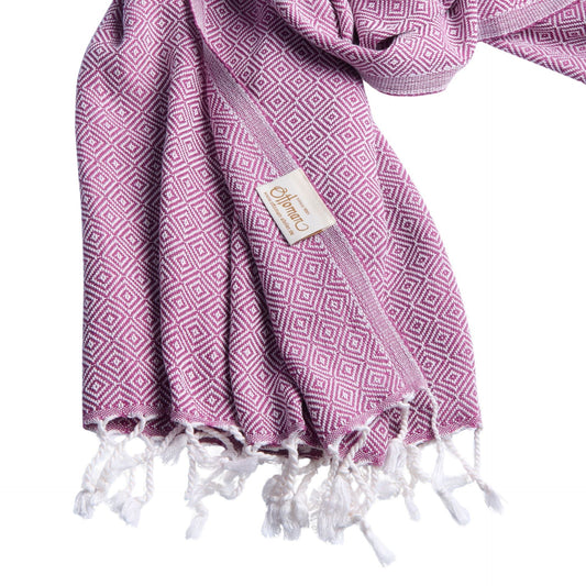 Hamamtuch in Lila/Rose